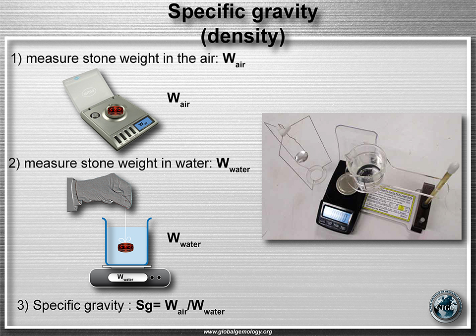 How to calculate specific gravity with a scale and a beaker of water